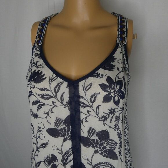 Lucky Brand Floral Embroidered Strap Tank Blouse - Picture 3 of 12